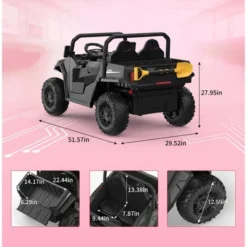 24V Ride On Dump Truck With Remote Control, 2 Seater Electric Toy Car For Kids, All-Terrain Kids Construction Vehicle W/Dump Bed & Shovel -The Range Shop GUEST 762c3f29 0d75 488c 83b6 bf2da9dd4d13