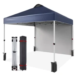 10x10 Ft Pop Up Canopy Tent W/Sidewall, Instant Portable Shelter W/Vented Roof Wheeled Carry Bag, Outdoor Sun Shade For Beach, Camping, Patio 18 10x10 Ft Pop Up Canopy Tent W/Sidewall, Instant Portable Shelter W/Vented Roof Wheeled Carry Bag, Outdoor Sun Shade For Beach, Camping, Patio -The Range Shop GUEST 76584e2e 2399 47d0 aa5b f9cb2373fd0f