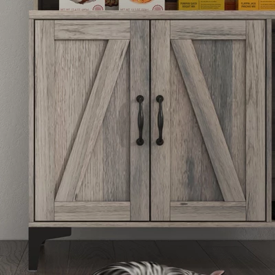 51.1" Large Wooden Cat Litter Box Enclosure | Storage Shelves | Hidden Design | Modern Indoor Cat Cabinet For Organized Storage & Odor Control 3 51.1" Large Wooden Cat Litter Box Enclosure | Storage Shelves | Hidden Design | Modern Indoor Cat Cabinet For Organized Storage & Odor Control - Image 3