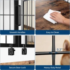 Dog Crate Furniture With Stairs, Wooden Dog Kennel Indoor With Double Doors, Cat Tree -The Range Shop GUEST 76afa6d1 8b3e 4f51 ba33 eff923771034