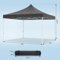 10 X 10 FT Pop Up Canopy, Heavy Duty Instant Tent W/Carry Bag, All Season Commercial Sun Shelter, Portable Canopy For Patio, Backyard, Bench, Garden 10 10 X 10 FT Pop Up Canopy, Heavy Duty Instant Tent W/Carry Bag, All Season Commercial Sun Shelter, Portable Canopy For Patio, Backyard, Bench, Garden -The Range Shop GUEST 7722e268 8d9d 4de9 a884 008cf522faaa