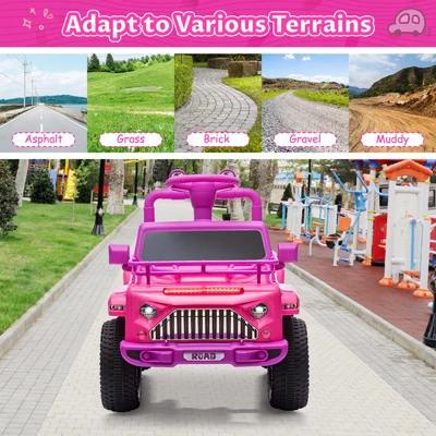 6V Kids Electric Ride On Car With Music, Toddler Toy Car With Horn Storage, Electric Vehicles With 15W Motor, Spring Wheels For Boys & Girls 3-10 3 6V Kids Electric Ride On Car With Music, Toddler Toy Car With Horn Storage, Electric Vehicles With 15W Motor, Spring Wheels For Boys & Girls 3-10 - Image 3