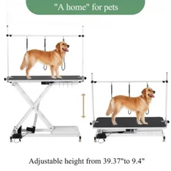 47'' Electric Dog Grooming Table, Heavy Duty Height Adjustable Lifting Grooming Table With Arm, Hooks, Leash, Pet Grooming Lift Table -The Range Shop GUEST 78a1a8e0 3b4c 4471 a3e8 cf4085095e62