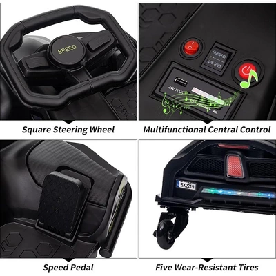 12V Kids Ride On Drift Car For Kids, 7ah 45W Motor Electric Drifting Go-Kart Up To 5 Mph Variable Speed, Max Load 110lbs 1 12V Kids Ride On Drift Car For Kids, 7ah 45W Motor Electric Drifting Go-Kart Up To 5 Mph Variable Speed, Max Load 110lbs