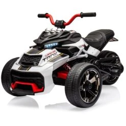 12V 3 Wheeler Ride On ATV Electric Motorcycle, W/Led Lights, High & Low Speed, Horn, Music, USB, Treaded Tires, For Kids Gift -The Range Shop GUEST 7b4c4ec9 8ffd 428a 8f8d 7e414ec026b2