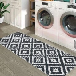 Washable Modern Geometric Living Room Area Rugs, Soft Non Slip Bedroom Carpet, Low Pile Foldable Thin Mat -The Range Shop GUEST 7d059226 1818 446c 8320 0bbbc6f60a1e