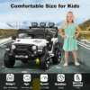 Kids Electric Vehicle, 12V Battery Powered Ride On Car With 2.4G Remote Control, 3 Speed Ride On Toy, Soft Start, LED Lights