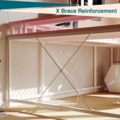 U Shaped Gaming Desk, Reversible Shaped Large Computer Desk With Monitor Stand, Large Corner Office Desk Storage Bag And Hooks, Pink 14 U Shaped Gaming Desk, Reversible Shaped Large Computer Desk With Monitor Stand, Large Corner Office Desk Storage Bag And Hooks, Pink -The Range Shop GUEST 7d2158c7 1010 472f a95b 921c7f32a461