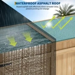 Wooden Outdoor Storage Cabinet , Garden Tool Shed With Removable Shelves And Waterproof Roof, Lockable Doors, Large Patio Storage -The Range Shop GUEST 7e090fa7 09ee 4b5a a3aa 2da7a1aa8796