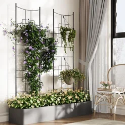 51" X 66" Garden Trellis For Climbing Plants Outdoor, Rustproof Metal Trellis For Roses Vegetables Vines Flowers Support, Garden Fence Panels -The Range Shop GUEST 8122995a ef13 4e29 937d 341959562c20