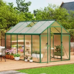 Greenhouses For Outdoors,Large Outdoor Greenhouse With Roof Vent And Heavy-Duty Aluminum Frame, Walk-in Garden Greenhouse For Backyard, Patio, Lawn -The Range Shop GUEST 81b1d550 5143 4ba2 a65c b9acc314be31