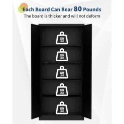 Storage Metal Cabinet 71" With Doors And 4 Shelves Adjustable 4 Adjustable Feet And Lock Tall Storage Cabinet For Pantry Garage Craft Bedroom -The Range Shop GUEST 825c28cf 343a 4254 a6c3 ade13c938f42