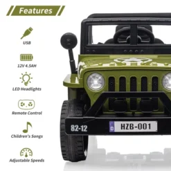 12V Kids Ride On Truck Car With Remote Control, Spring Suspension, Various Speeds, LED Lights, Music, And Safety Belt, Electric Ride On Car Toys -The Range Shop GUEST 82e29861 9a58 4b2a 994c bf9b05f18b75