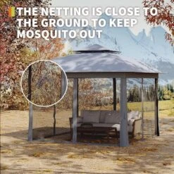 Outdoor Canopy Tent With Mosquito Netting, 11FT Outdoor Gazebo With Portable Carrying Bag -The Range Shop GUEST 85a65dc8 b66e 4f84 bd2d 3d6b6a30fc0f