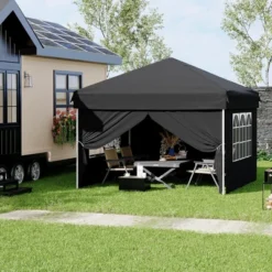 10x10ft Pop Up Canopy Tent With 4 Waterproof Sidewalls,Portable Outdoor Tent For Camping, Backyard 14 10x10ft Pop Up Canopy Tent With 4 Waterproof Sidewalls,Portable Outdoor Tent For Camping, Backyard -The Range Shop GUEST 86409f66 389b 4f2d 8cf8 7d4b5984098b