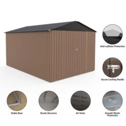 8 X12Ft Outdoor Storage Shed,Metal Garden Shed,Large Metal Tool Sheds With Updated Frame Structure And Lockable Doors,for Backyard Garden Patio Lawn -The Range Shop GUEST 87683ad8 3928 44ce b34f 3ebe6adbbb9c