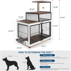 Dog Crate Furniture With Stairs, Wooden Dog Kennel Indoor With Double Doors, Cat Tree -The Range Shop GUEST 888d978f 561d 418a ae57 f812f20cf79e