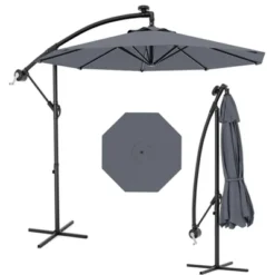 10FT Cantilever Umbrella, Base Included - For 2-6 People, 360-Degree Rotation & Infinite Tilt, Fade-Resistant Canopy For Deck Pool Garden Backyard -The Range Shop GUEST 88ca377e bbd2 458d 8e5f 93d3819ad8b0