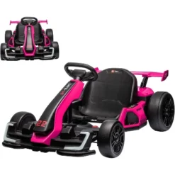 24V Electric Go Kart For Kids, With 2 * 150W Motors, Adjustable Seat, 8mph Speed, Led Lights, For Children Ages 6-15 -The Range Shop GUEST 8a47437d 50dd 4880 8dce 1486b6699450