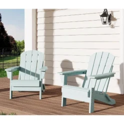 Folding Adirondack Chair Set Of 2, HDPE Plastic Weather Resistant Oversized Outdoor Chair For Patio, Lawn, Garden, Backyard, Deck, 380 Lb Support 17 Folding Adirondack Chair Set Of 2, HDPE Plastic Weather Resistant Oversized Outdoor Chair For Patio, Lawn, Garden, Backyard, Deck, 380 Lb Support -The Range Shop GUEST 8ab2cfa7 0b9e 4176 b46b 18003e5cdcb6