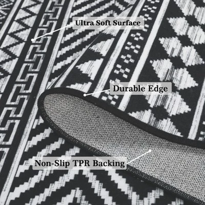 Modern Geometric Living Room Bedroom Area Rugs, Washable Soft Low Pile Floor Carpet With Stripped Lines For Dining Room 4 Modern Geometric Living Room Bedroom Area Rugs, Washable Soft Low Pile Floor Carpet With Stripped Lines For Dining Room - Image 4