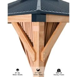 10x10 FT Hardtop Wood Gazebo For All Weather, Double Metal Roof, Wooden Frame, Net, And Curtain, For Patio, Deck, Backyard, Lawn, And Garden, Khaki -The Range Shop GUEST 8bfe11ae d332 4801 8b1b 0e1cd2a0a51f