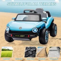 12V Kids Ride On Car Licensed Volkswagen Beetle Electric Ride On Toy For Toddlers 4 Wheeler Vehicle With Parental Remote, LED Lights, Horn, Music -The Range Shop GUEST 8c6faa81 8cc8 4721 98a2 5f10ef599c70