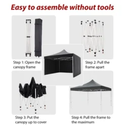 Pop Up Canopy Tent, 10 X 10 Ft Commercial Instant Shade Canopy With Roller Bag, Outdoor Portable Canopy For Events, Parties, Camping -The Range Shop GUEST 8d1ff785 0f04 48cd 9b83 a362af35e508