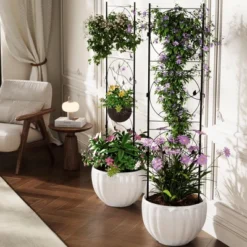 2 Pack 72x20Inch Garden Trellis For Climbing Plants, Decorative Metal Plant Trellis, Rust-Proof Privacy Screen For Outdoor Courtyards Lawns Patios -The Range Shop GUEST 8d560bd0 6888 4def 8924 181236f0f872