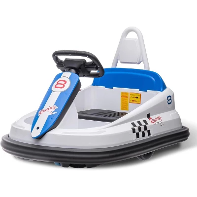 6V Bumper Car For Toddlers, 1.9 MPH Max Speed, Steering Wheel, 360 Degree Spin, 2-Speeds, Lights, Music & Horn 10 6V Bumper Car For Toddlers, 1.9 MPH Max Speed, Steering Wheel, 360 Degree Spin, 2-Speeds, Lights, Music & Horn - Image 10