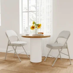 Folding Chairs With Padded Cushions, Portable Leather Upholstered Chair, Hold Up To 350 LBS, For Home, Office, Indoor & Outdoor Events -The Range Shop GUEST 8e35eaeb bc52 46ff b99d 9d6c6f85515d