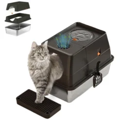 Enclosed Metal Litter Box With Lid, Large Metal Litter Box For Cats, Covered Dog Proof Litter Box 8'' Deep，Removable Top And Litter Scooper -The Range Shop GUEST 8e77020e 6eca 4dc4 b44b dd89b77f3868