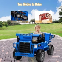 12V Ride On Dump Truck For Kids, With Electric Dump Bed, Remote Control And Extra Shovel, USB, MP3, Music Player -The Range Shop GUEST 8f473961 b9b7 4de9 b84a f759804cc70a