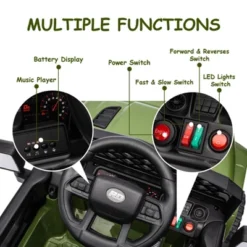 Kids Ride On Truck Car With Remote Control, 12V Battery Powered Electric Car With Spring Suspension, MP3 Player, LED Light, 3 Speed For Boys Girls 3+ -The Range Shop GUEST 90c8538d 622d 4a41 a57b 9266fcf57456