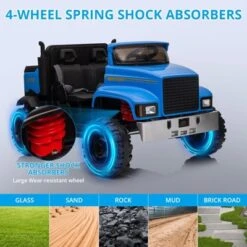 12V Electric Ride-On Truck Car With Remote Control, 4WD, Electric Dump Bed, 4x200W Motors, And 3 Speed Settings – 2-Seater Utv For Kids -The Range Shop GUEST 91a61252 870a 416e b12d e8c79847ea7b