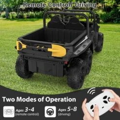 24V 4WD 6-Wheel Electric Dump Truck For Kids With Remote Control, 2 Seater, LED Lights & Music Player – Ages 3+ -The Range Shop GUEST 9361965c 0bfa 4e47 a2b1 6bb4a0471ed3