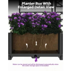 Raised Garden Bed ,Plastic Planter Box For Climbing Plants, Outdoor Vertical Garden With Privacy Screen -The Range Shop GUEST 94ee22ca f7d0 4102 b315 658db1d63fdb