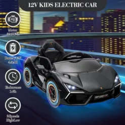 12V Kids Ride On Car With Remote Control, Battery Powered Sports Car Toy With Dual 25W Motors, Spring Suspension, Headlight, Music For Toddler 3+ -The Range Shop GUEST 9528e3d0 30cf 484d 877e e9ba37d62dc3