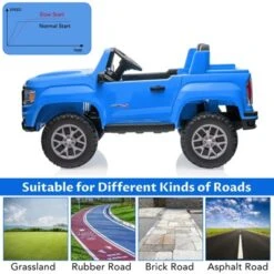 2-Seater Ride On Truck Car, 24V 7AH Battery Powered Electric Vehicle With Remote Control, LED Lights, Safety Belt, Music, Ride On Toy For Kids 3-10 -The Range Shop GUEST 960eeb3a 1088 49fa a391 b0f9c1831988