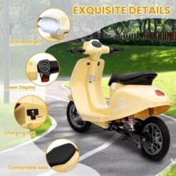 Electric Motorcycle For Kids, 24V 350W Kids Ride On Moped, Max Up To 14MPH, W/Twist Grip Throttle & LED Light, Electric Motorbike For Teens 8-12 -The Range Shop GUEST 97466ff0 6082 41a8 8f1f 9f01cc9554ca