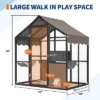 Aluminum Extra Large Catio Outdoor Cat Enclosure For Multiple Cats With Channels, Side Door