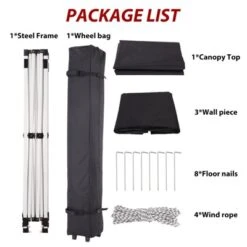 Pop Up Canopy Tent, 10 X 10 Ft Commercial Instant Shade Canopy With Roller Bag, Outdoor Portable Canopy For Events, Parties, Camping -The Range Shop GUEST 9c622d68 b407 4ab4 99b0 ffa8c30ba79b