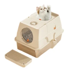 Stainless Steel Cat Litter Box, Detachable Box With Lid,Metal Enclosed Cat Litter Tray,Extra Large Litter Tray With Litter Scoop&Sand Filter Pedal -The Range Shop GUEST 9cc5b641 04f2 4d68 b110 6333e12b4527
