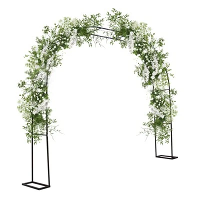 Metal Garden Arch Trellis , Weatherproof Arch Frame For Climbing Plants, Outdoor Indoor Arbor Archway For Decorations 7 Metal Garden Arch Trellis , Weatherproof Arch Frame For Climbing Plants, Outdoor Indoor Arbor Archway For Decorations - Image 7
