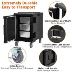 Portable Food Warmer, 82 Qt Hot Box, Large Inner Capacity, Universal Wheel, Compatible With 3/6" Or 6/2.5" Plates, (Universal Wheel) -The Range Shop GUEST 9e4050d5 17e0 4a7b bedb 0182129c4fcf