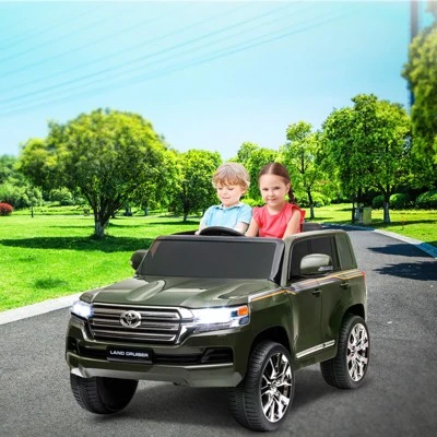 2 Seater Ride On Car For Kids, 12V Licensed Toyota Land Cruiser Car, Battery Electric Car W/Spring Suspension, Music Player,LED Lights, For 3-8 3 2 Seater Ride On Car For Kids, 12V Licensed Toyota Land Cruiser Car, Battery Electric Car W/Spring Suspension, Music Player,LED Lights, For 3-8 - Image 3