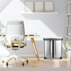 19 Gallon Dual Trash Can, Two Compartment Trash Can With Recycling Bin Combo, Double Garbage Cans -The Range Shop GUEST 9ee11d98 6c5b 422d a848 3b5c3eb38388