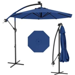 10FT Cantilever Umbrella, Base Included - For 2-6 People, 360-Degree Rotation & Infinite Tilt, Fade-Resistant Canopy For Deck Pool Garden Backyard -The Range Shop GUEST 9f4bac62 ef13 40b3 bd57 674266e59edd