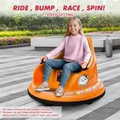 Toddlers Bumper Car, 12V Ride On Toy For Kids, Electric Ride On Car W/Remote Control, Baby Bumping Toy Car W/2 Speeds, LED Lights, 360 Degree Spin -The Range Shop GUEST 9fc1d944 76a7 441a 90cb be8ee9b7d3d3