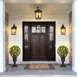 16inch Prelit Faux Boxwood Balls With Sturdy Pot Base, UV Resistant & Waterproof Fake Greenery Plants, For Front Porch Garden Home Decor 13 16inch Prelit Faux Boxwood Balls With Sturdy Pot Base, UV Resistant & Waterproof Fake Greenery Plants, For Front Porch Garden Home Decor -The Range Shop GUEST 9fcd0082 f3b7 41b1 bee1 0ddace804498